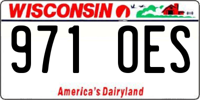 WI license plate 971OES