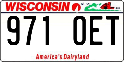 WI license plate 971OET