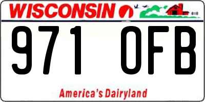 WI license plate 971OFB