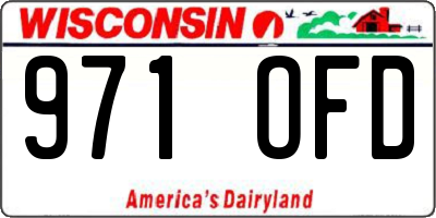 WI license plate 971OFD