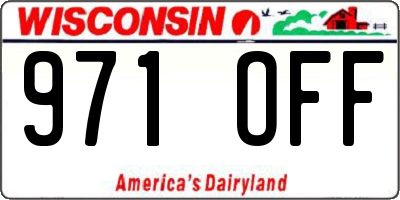 WI license plate 971OFF