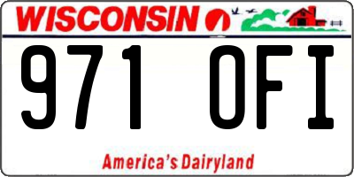 WI license plate 971OFI