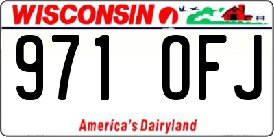 WI license plate 971OFJ
