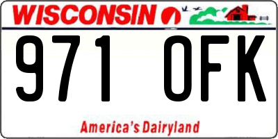 WI license plate 971OFK