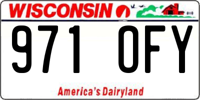 WI license plate 971OFY