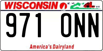 WI license plate 971ONN