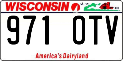 WI license plate 971OTV