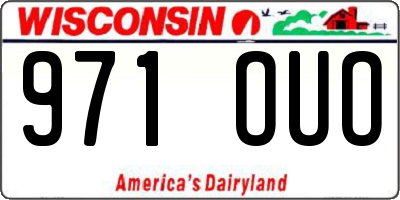 WI license plate 971OUO