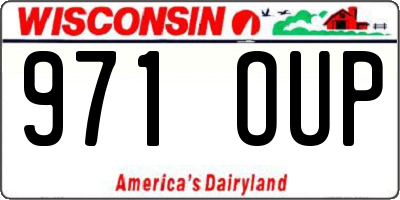 WI license plate 971OUP