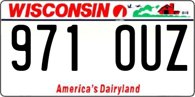 WI license plate 971OUZ