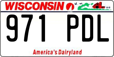 WI license plate 971PDL