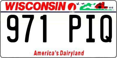 WI license plate 971PIQ