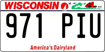 WI license plate 971PIU