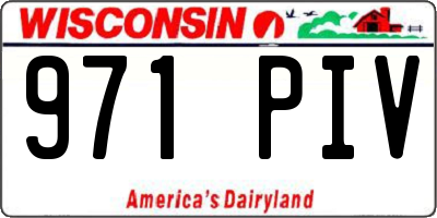 WI license plate 971PIV
