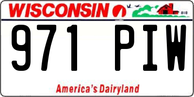 WI license plate 971PIW