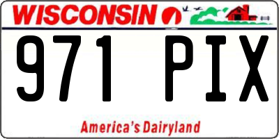WI license plate 971PIX