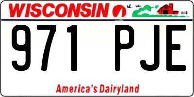 WI license plate 971PJE