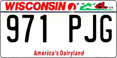 WI license plate 971PJG