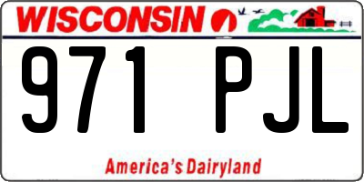 WI license plate 971PJL