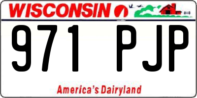 WI license plate 971PJP