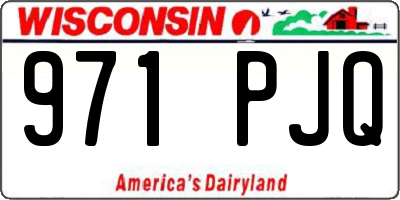 WI license plate 971PJQ