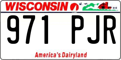 WI license plate 971PJR