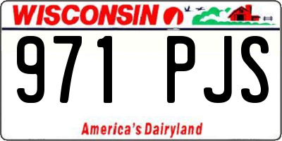 WI license plate 971PJS