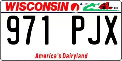WI license plate 971PJX