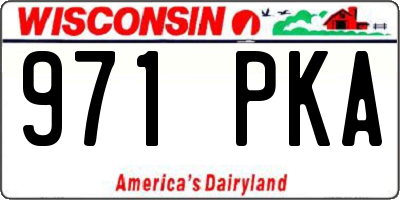 WI license plate 971PKA
