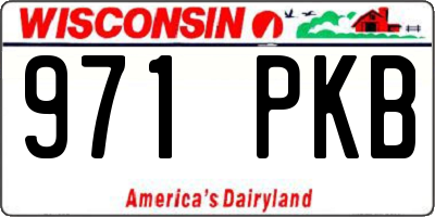 WI license plate 971PKB