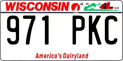 WI license plate 971PKC