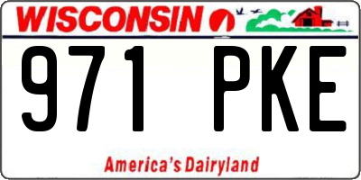 WI license plate 971PKE