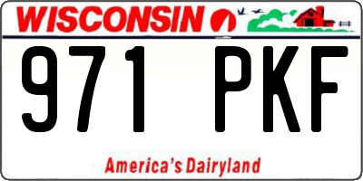 WI license plate 971PKF