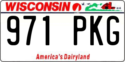 WI license plate 971PKG