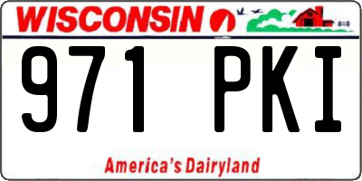WI license plate 971PKI