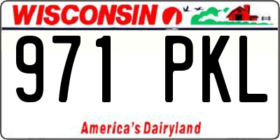 WI license plate 971PKL