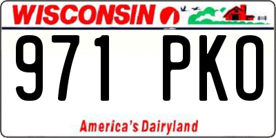WI license plate 971PKO