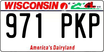 WI license plate 971PKP