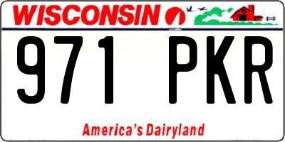 WI license plate 971PKR