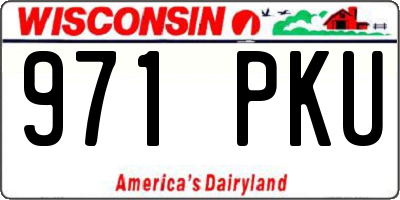 WI license plate 971PKU