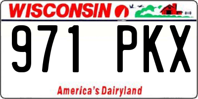WI license plate 971PKX