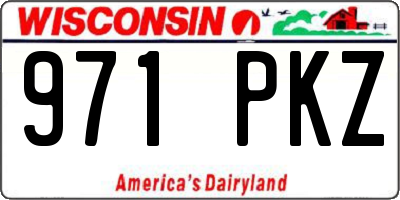 WI license plate 971PKZ