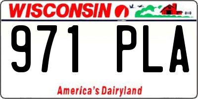 WI license plate 971PLA