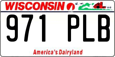 WI license plate 971PLB
