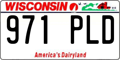 WI license plate 971PLD