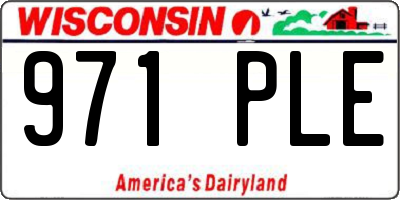 WI license plate 971PLE