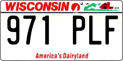 WI license plate 971PLF
