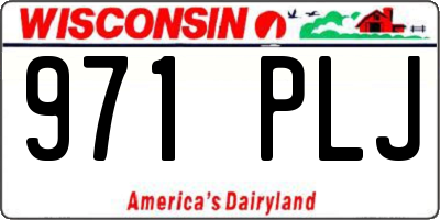 WI license plate 971PLJ
