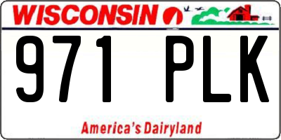 WI license plate 971PLK