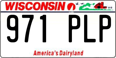 WI license plate 971PLP